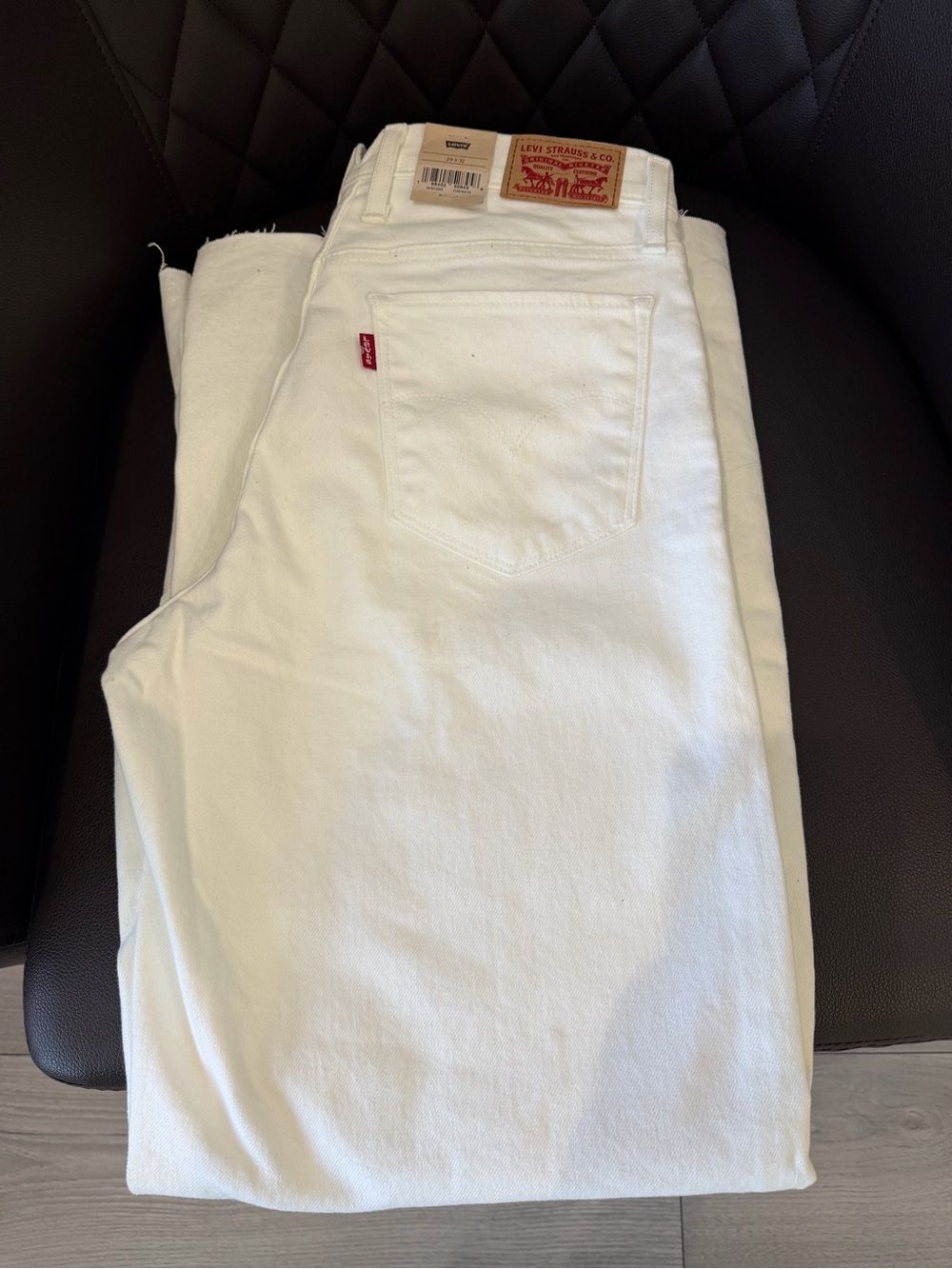Levi's 318 shaping White wide leg Jeans women - Picture 4 of 6